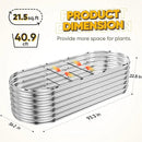 KING BIRD Raised Garden Bed Kit 2025 Upgraded Quick-Setup Galvanized Planter Garden Box Outdoor for Gardening, Vegetables, Flowers, 94x36x23 in, Silver by GreenHaven Gardens