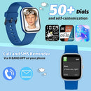 Smart Watch for Kids Fitness Tracker No Phone/APP Needed,19 Sport Mode,1.5" DIY Dial,IP68 Waterproof,Sleep Monitor,Pedometers,Heart Rate,Great Birthday Gift for Boys Girls Teens 6-14 Year Olds (Blue) by TinyTreasures Baby Boutique
