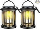 Solar Lanterns Outdoor All-Weather Resistance Upgraded Solar-Powered LED Flame Lanterns - Waterproof Outdoor Hanging Solar Lighting for Garden, Porch, and Pathway Decor (2) by GreenHaven Gardens