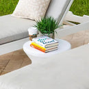 Ledge Lounger Signature Side Table - In-Pool Table for Ledges up to 10" Deep - Indoor/Outdoor All-Weather Table for Porch, Patio, Garden, Backyard, Pool and Beach (Granite Gray) by GreenHaven Gardens