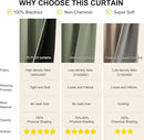 NICETOWN Room Darkening Plylux Curtains 95" Long for Farmhouse Home Decor, Thermal Insulated Window Treatment Privacy Drapes for Bedroom Guest Living Room(52" Wide, Set of 2, Dark Mallard) by TinyTreasures Baby Boutique