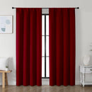 Simplebrand Ava Red Blackout Curtains for Bedroom 72 Inch Length 2 Panels Set, Privacy Thermal Insulated Rod Pocket Door Window Curtains for Patio French Door Front Door, W40 x L72 Inch, Red by TinyTreasures Baby Boutique