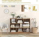 Tangkula 8-Cube Bookcase, Wood 3 Tier Open Storage Bookshelf, Modern Multipurpose Display Cabinet for Living Room, Study, Reading Nook, 48 x 12.5 x 36.5 Inch, Natural by CozyNest Decor