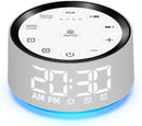 Brown Noise Machine Alarm Clock Sound White Noise Machine Night Light with 30 Sleeping Sounds for Baby Kids Adults 2 Alarms Backup Battery 32 Level Volume 15 Wake up Sounds for Mild Heavy Sleeper by TinyTreasures Baby Boutique
