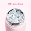 Kids Insualated Water Bottle with Straw - 12oz Stainless Steel Water Bottle with Dual Spouts, Leak-Proof, BPA-Free, Double Wall Vacuum Keeps Cold for 24 Hours for Sports, Travel, School (Cotton Candy) by CozyNest Decor