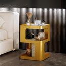 Gold Side Table,Modern end Table,Unique nightstand,Bedside Tables,Metal Accent Side Table with Storage for Living Room Bedroom Couch,no Assembly Required by CozyNest Decor