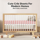 KeaBabies 2-Pack Organic Crib Sheets for Boys, Girls - 52x28 Fitted Crib Mattress Sheet Neutral, Breathable Jersey Cotton Cover for Baby Bed, Toddler Mattress, Soft & Cute Prints (Rose) by TinyTreasures Baby Boutique
