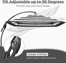 Grand patio 10x10 FT Patio Cantilever Umbrella with Base Outdoor Large Square Tilting Offset Umbrellas for Pool Deck (Black & White, 10x10 FT) by GreenHaven Gardens