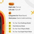 4-in-1 Handheld Tic Tac Toe Game Portable Electronic Board Games for Kids & Adults, Travel Fun & Memory Growth Gift, Orange by TinyTreasures Baby Boutique