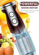 Megawise 3-in-1 Hand Blender – 12-Speed, Includes Powerful Blender Stick, Whisk, and Milk Frother – Easy to Clean and Perfect for Smoothies, and More (Red) by TinyTreasures Baby Boutique