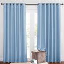 NICETOWN Blackout Patio Curtains for Windows 84 inch Length - Solid Thermal Insulated Grommet Light Reducing Panels Window Treatment for Living Room (Blue, 2 Panels = 160" Wide) by TinyTreasures Baby Boutique