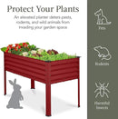 Best Choice Products 48x24x30in Galvanized Raised Garden Bed, Metal Elevated Planter Box, Vegetable Garden for Backyard, Patio, Balcony - Royal Red by GreenHaven Gardens