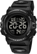 Kids Watch,Boys Watch for 3-15 Year Old Boys,Digital Sport Outdoor Multifunctional Chronograph LED 50 M Waterproof Alarm Calendar Analog Watch for Children with Silicone Band,Kids Gift by TinyTreasures Baby Boutique