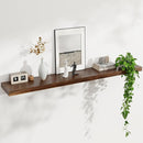 Floating Shelves for Wall, USA-Sourced Walnut Wood 55 Inch Long Wall Shelves, Natural Wooden Wall Mounted Picture Ledge Shelf, Nursery Book Storage Shelf Kids Bookshelf, Display Shelf for Bathroom by TinyTreasures Baby Boutique