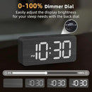 uscce Wooden Digital Alarm Clocks for Bedrooms: Dimmable Dual Alarm Clock with Large Numbers for Bedside Desk - Loud Alarm for Heavy Sleepers with Volume Control - Wood Decor & Gifts by CozyNest Decor
