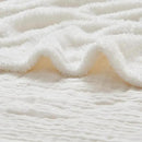 EMME Muslin and Fleece Twin Blanket Reversible - 60"*80" Cream Soft Warm Throw Blankets for Couch Bed Picnic Travel Bed by CozyNest Decor