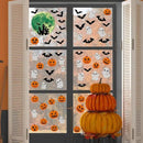 6 Sheets Halloween Window Clings Halloween Window Stickers Double-Sided Removable Castle Pumpkin Ghost Bat Window Decals Decor for Scary Halloween Theme Party Decorations by CozyNest Decor