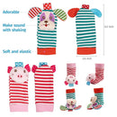 Baby Rattles Toys - Soft Hanging, Handheld & Foot Sock Rattles Set - Plush Stuffed Infant Toys for 0-3, 3-6, 6-12 Months - Newborn Gift by TinyTreasures Baby Boutique