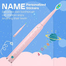 SEAGO Kids Electric Toothbrush, Rechargeable Sonic Soft Bristle Toothbrushes with 8 Brush Heads, DIY Stickers and 5 Modes, Ideal for Kids and Children, Ages 3–12,SG2303(Pink) by TinyTreasures Baby Boutique