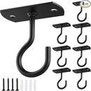 Ceiling Hooks for Hanging Plants 8Pack 2.5in,Wall Mount Hangers Plant Hooks,Wall Hooks for Plants,Lights,Planters,Lanterns,Hanging Bird Feeders,Wind Chimes,indoor&Outdoor Decoration Hooks Black by GreenHaven Gardens
