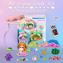 Mermaid Gift for Girls Mermaid Terrarium Kit for Kids Birthday Gift for Girls Ages 4 5 6 7 8-12 Year Old Light-Up Kit Crafts DIY Arts Toys Mermaid Toys for Girls Birthday Ideas Present for Kids by TinyTreasures Baby Boutique
