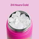 Kids Insualated Water Bottle with Straw - 12oz Stainless Steel Water Bottle with Dual Spouts, Leak-Proof, BPA-Free, Double Wall Vacuum Keeps Cold for 24 Hours for Sports, Travel, School (Lime Sorbet) by CozyNest Decor