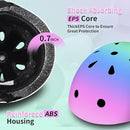 Adjustable Kids Bike Helmet with Knee & Elbow Pads Set, Color Gradient Design for Boys and Girls Aged 3-14+, for Skateboarding, Scooter, Roller & Inline Skating, Longboard by TinyTreasures Baby Boutique