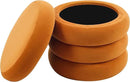 ONEVOG Round Storage Ottoman, 20" Small Ottomans Table with Removable Lid, Velvet Fabric Soft Footrest Stools for Couch, Upholstered Stuffed Circle Seat for Living Room/Bedroom/Dorm/Vanity, Orange by CozyNest Decor
