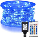 RUICHEN Blue Dimmable Fairy Lights Plug in, Super Long 165 Ft 500 LED Twinkle String Lights with Remote, Waterproof Silver Wire Firefly Lights for Christmas Wedding Party Bedroom Patio Garden by GreenHaven Gardens