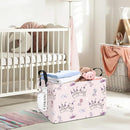 FANKANG Storage Bins, Nursery Hamper Canvas Laundry Basket Foldable with Waterproof PE Coating Large Storage Baskets for Kids Boys and Girls, Office, Bedroom, Clothes,Toys(Rec-Princess Castle by TinyTreasures Baby Boutique