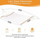 Lazy Daze 12 FT Sunbrella Fabric Hammock not Fading with Spreader Bars and Free Pillow Fits for Two Persons, All Weather and Fade Resistant for Patio Yard, 450 lbs Weight Capacity,Cast Pumice by GreenHaven Gardens