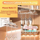 LINFIDITE 2 Pack Wine Glass Holder Stemware Rack Hanger Under Cabinet Wine Glass Rack Kitchen Hanging Storage Rack Organizer,White by CozyNest Decor