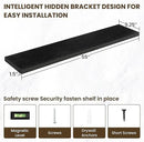 55 Inch Floating Shelves, 55"x9.25"x1.5" Inch Deep Floating Shelves for Wall, Wooden Shelves for Bathroom, Bedroom, Living Room, Black by CozyNest Decor