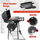 Devoko Charcoal Grill, Outdoor BBQ Grill with Offset Smoker and Side Table for Garden and Parties by GreenHaven Gardens