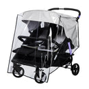 bemece Double Stroller Rain Cover, Weather Shield Double Stroller for Side by Side Seats Twin Stroller, Baby Outdoor Activities Accessories, Protects Children from Rain, Snow, Wind by TinyTreasures Baby Boutique