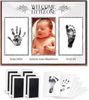 Baby Hand and Footprint Kit with Photo & Birth Details, Inkless Hand and Footprint Kit, Newborn Keepsake Plaque, Baby Shower Gifts (STYLE 1 (Fully Personalized) (Welcome Little One)) by TinyTreasures Baby Boutique