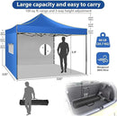 COBIZI 10x10 Heavy Duty Pop up Canopy with 4 Removable Sidewalls, Canopy Tent with Portable Bag, Ez Pop up Tent Commercial Gazebo Waterproof Sunshade for All Weather Party Camp Stall Patio by GreenHaven Gardens