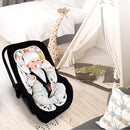 Pea Pod Baby Car Seat Head Support for Newborn, 2 in 1 Infant Car Seat Head Body Support for Girls Extra Soft Breathable Baby Car Seat Cushion Insert for Strollers, Swings, Bouncers, (Retro Floral) by TinyTreasures Baby Boutique