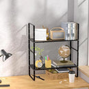 iPEGTOP Expandable Cabinet Storage Shelf Organizer, Heavy Duty Steel Metal Spice Rack Adjustable Height Home Office Garage Pantry Shelf Space Riser for Counter Kitchen Organization, Black, 1 Pack by CozyNest Decor