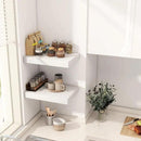 12 Inch Deep White Floating Shelves, 16 x 12 Floating Shelf for Books, Rustic Wood Deep Wall Shelves for Home Storage & Display, 2" Thicked Shelves for Kitchen, Living Room, Bedroom, 2 Pack by CozyNest Decor