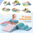 Lischwert Foam Climbing Blocks for Toddlers 1-3, 8pcs Soft Play Set with Crawling Exploration Toys, Indoor Outdoor Infant Safe Blocks for Baby Gym Toddler Playground by TinyTreasures Baby Boutique