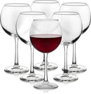 Libbey Vina Red Balloon Wine Glasses, 18.25 Oz Elegant Large Red Wine Glasses Set of 6, Long Stem Glass Wine Glasses for Weddings, Birthdays, and More by CozyNest Decor