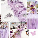 12 Pack Lilac Cheesecloth Table Runner 10FT Rustic Gauze Cheese Cloth Table Runner for Wedding 20 x 120 Inch Long Bridal Baby Shower Table Decor Boho Fabric Sheer Birthday Party Table Decorations by CozyNest Decor