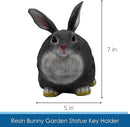 Stocky Bunny Garden Statue - Outdoor Key Hider for Garden, Porch or Patio - Magnetic Cover Key Hider by GreenHaven Gardens