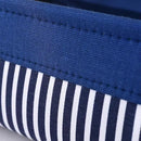 TcaFmac Small Storage Baskets [6 Pack] - Navy Blue Rectangular Storage Bins with Blue Stripes by CozyNest Decor