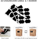 Vtopmart 32pcs Airtight Food Storage Containers Set, BPA Free Plastic Kitchen and Pantry Organization Canisters with Lids for Cereal, Dry Food, Flour and Sugar, Includes 32 Labels by CozyNest Decor