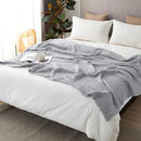 EMME Cotton Throw Blanket for Couch Soft Muslin Blankets 50"x60" Lightweight Breathable Blanket All Season Gauze Blanket, Light Grey by CozyNest Decor