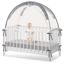 Crib Tent to Keep Baby from Climbing Out - Crib Net to Keep Baby in - Pop Up Breathable Cribs Cover - Canopy with Upgrade Strong Mesh and Durable Zipper (Grey, Lager) by TinyTreasures Baby Boutique