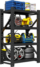 Garage Shelving Unit, 4 Tier Heavy Duty Racks, Easy Assembly, Metal Racks with Adjustable Shelves, 3000 LBS Load Capacity,for Warehouse,Basement (Black, 19.7" D x 31.5" W x 78.7" H) by GreenHaven Gardens