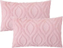 decorUhome Throw Pillow Covers 12x20 Inch Set of 2, Soft Plush Decorative Faux Fur Light Pink Solid Couch Pillow Covers, Accent Farmhouse Neutral Lumbar Euro Pillow Cases for Sofa Bed Living Room by CozyNest Decor